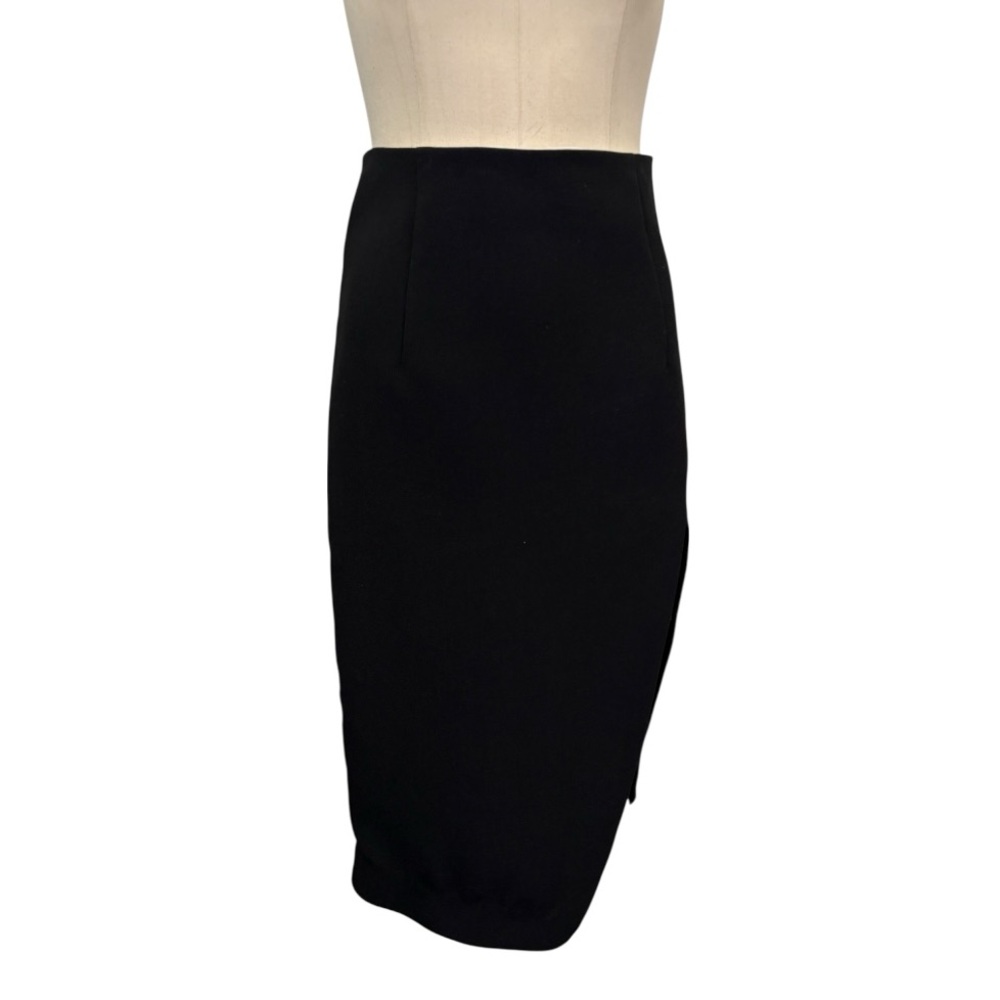 Off-White High Waist Side Slit Midi Skirt Size 38